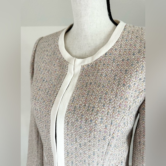 Cynthia Rowley Colorful Metallic Tweed Cropped Bolero Womens Blazer Size Small - Picture 4 of 14